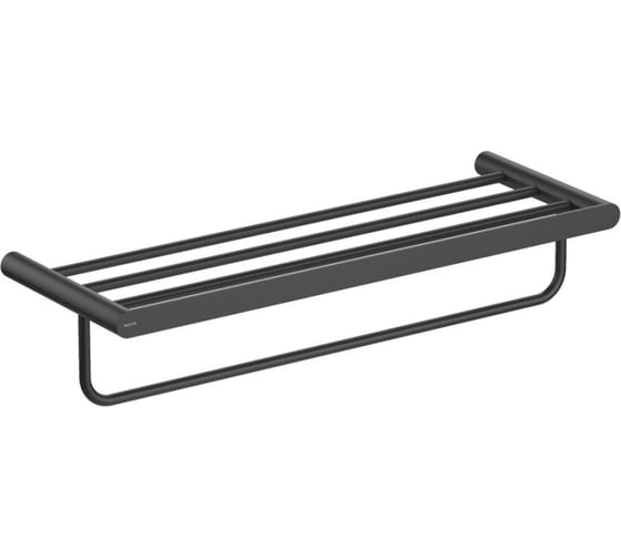 Изображение товара Полка для полотенец Aquatek ЛИРА матовый черный AQ4415MB 00000135629