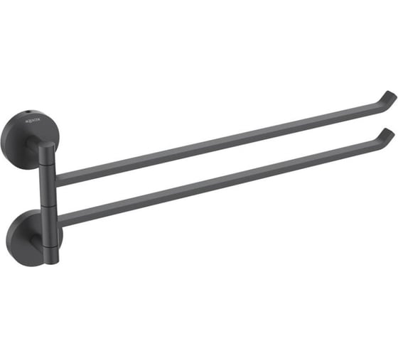 Изображение товара Полотенцедержатель Aquatek БЕТТА двойной, матовый черный AQ4613MB 00000135697