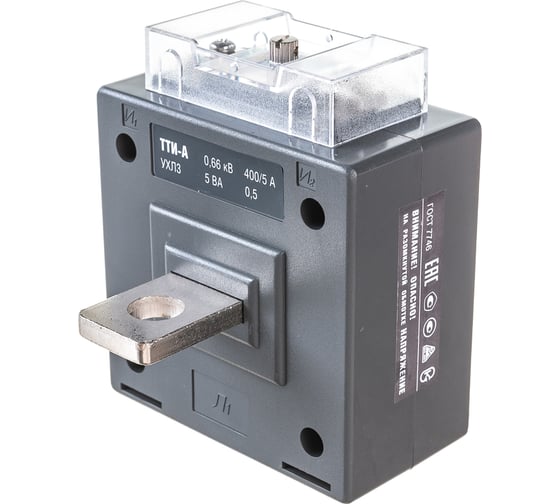 Изображение товара Трансформатор IEK ТТИ-А 400/5А 5ВА, класс точности 0.5, ИЭК ITT10-2-05-0400