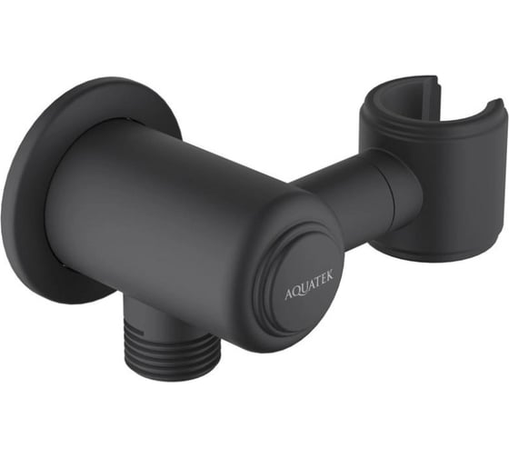 Изображение товара Шланговое подсоединение Aquatek КЛАССИК с держателем, матовый черный AQ2462MB 00000135431