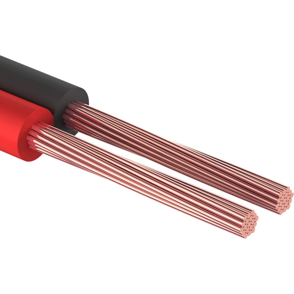 Акустический кабель rexant 2х0,75 мм? красно-черный м. бухта 20 м 01-6104-3-20