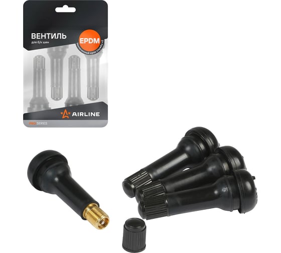 Изображение товара Вентиль для б/к шин AIRLINE TR414 PRO, EPDM резина, 4 шт. ATRV414EPDM-01