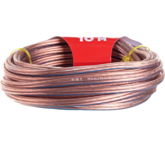 Изображение товара Акустический кабель REXANT 2х0,75 мм2 прозрачный BLUELINE м. бухта 10 м 01-6204-3-10