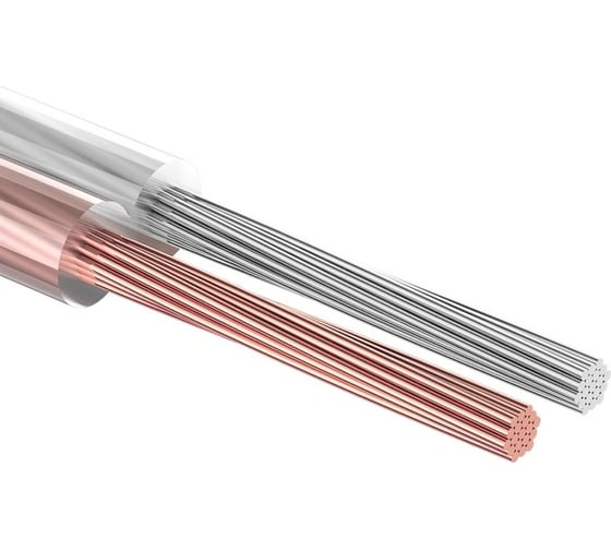 Изображение товара Акустический кабель REXANT 2х1,00 мм2, прозрачный SILICON, бухта 100 м 01-6305