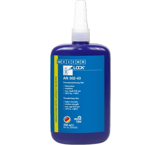 Изображение товара Фиксатор резьбы WEICON LOCK AN 302-43 (250 мл) wcn30243250