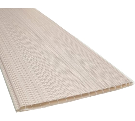 Изображение товара Панели DeKOR panel ПВХ ламинированные Рипс серый 1сорт, 6 шт/уп 00-00027406