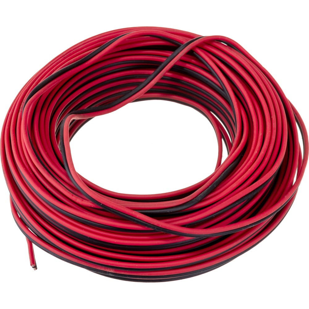 Акустический кабель rexant 2х0,50 мм? красно-черный м. бухта 20 м 01-6103-3-20