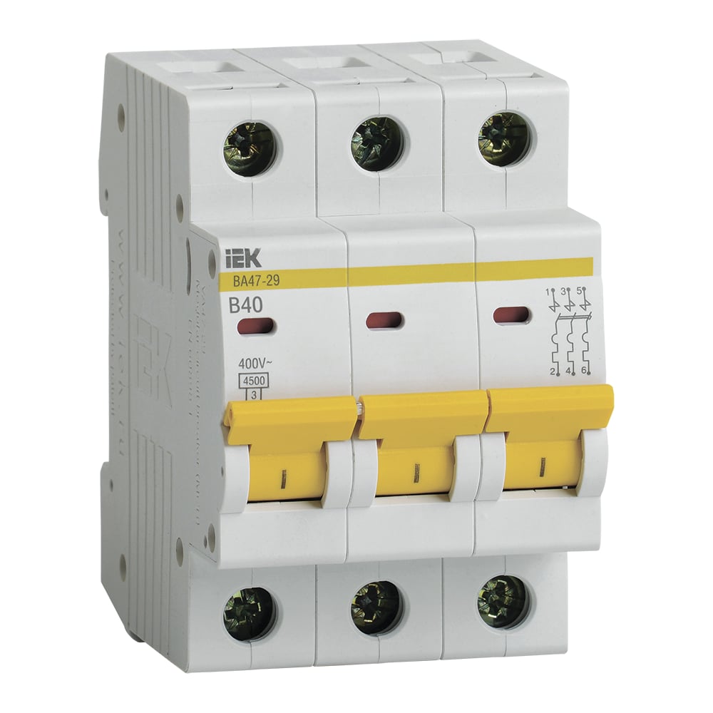 Модульный автоматический выключатель IEK выключатель автоматический модульный 3п c 20а 4 5ка ва47 29 generica mva25 3 020 c