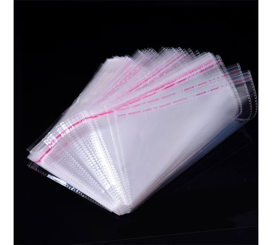 Изображение товара Пакет ОФИСМАГ Бопп с клеевым клапаном, 100 шт., 15x20+4 см, 25 мкм, с усиленным швом 608599