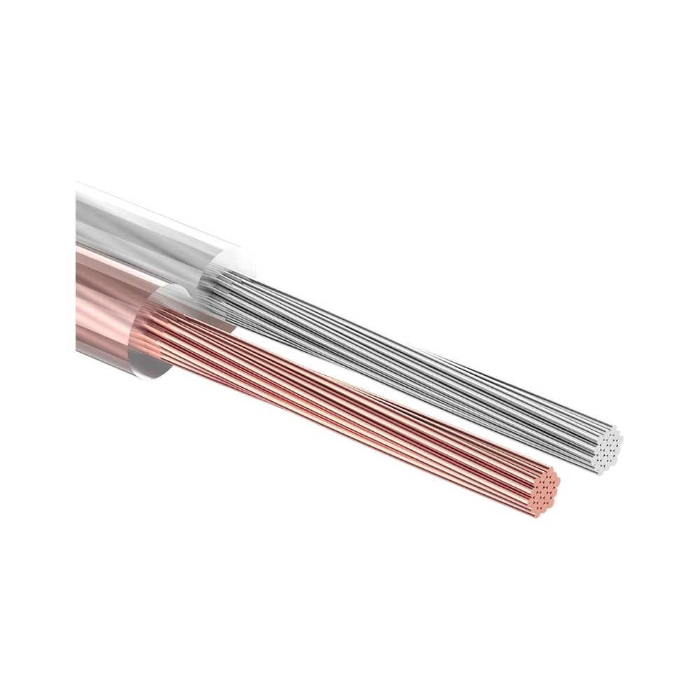 фото Акустический кабель rexant 2х2,50 кв.мм, прозрачный silicon, бухта 100 м 01-6308