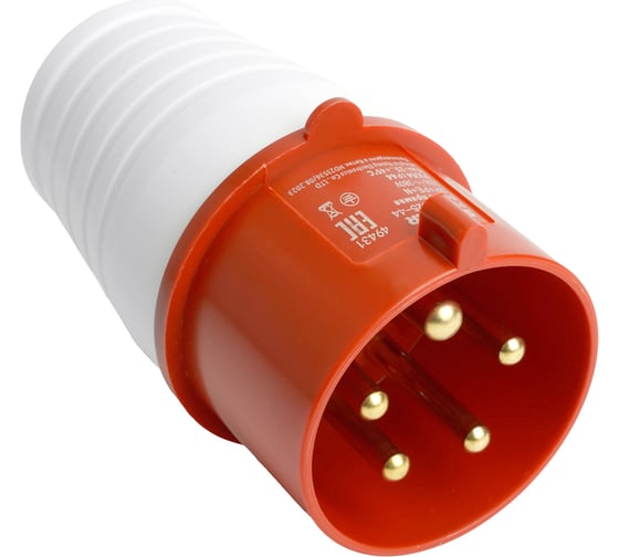 Изображение товара Вилка прямая STEKKER ST-025 32А 380В 3P PEN IP44, PPG32-025-4 49431