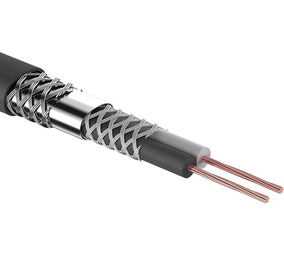 Изображение товара Микрофонный кабель REXANT КММ 2х0,25 мм2, d6,8 мм, черный, бухта 100 м 01-6029