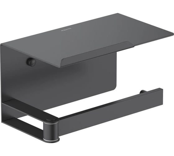 Изображение товара Бумагодержатель Aquatek ЛИБРА с полкой, матовый черный AQ4929MB 00000135705