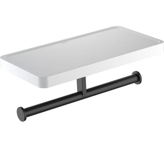 Изображение товара Бумагодержатель Aquatek ЕВРОПА двойной, с полкой, матовый черный AQ4919MB 00000135703