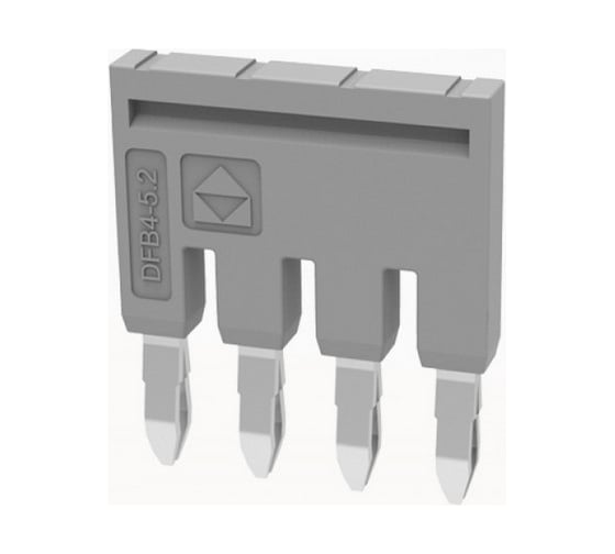 Изображение товара Перемычка для клемм ds Degson 4 полюса,серая, упак. 10шт. DFB4-5.2-11-00Z(H)