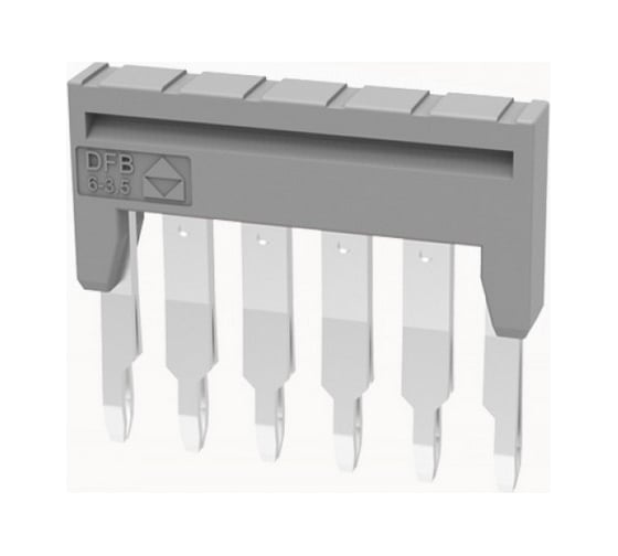 Изображение товара Перемычка для клемм ds Degson втычная 6 полюсов,серая, упак. 10шт. DFB6-3.5-11-00Z(H)