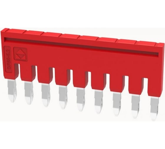 Изображение товара Перемычка для клемм ds Degson втычная 9 полюса, красная, упак. 10шт. DFB9-5.2-16-00Z(H)