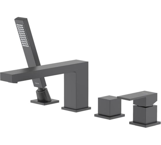 Изображение товара Смеситель на борт ванны Aquatek ЛИБРА на 4 отверстия, матовый черный AQ1648MB 00000135323