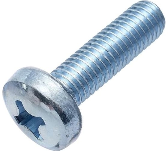 Изображение товара Винт Стройметиз М5x20, DIN 7985, полукруглая головка, цинк, 15 шт. европодвес 00000017543 310520115