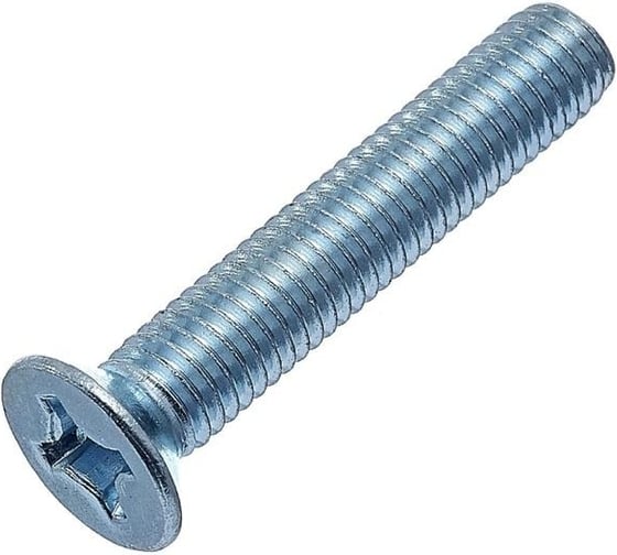 Изображение товара Винт Стройметиз M6x80, DIN 965, потайная головка, цинк, 4 шт. европодвес 00000007715 30969014