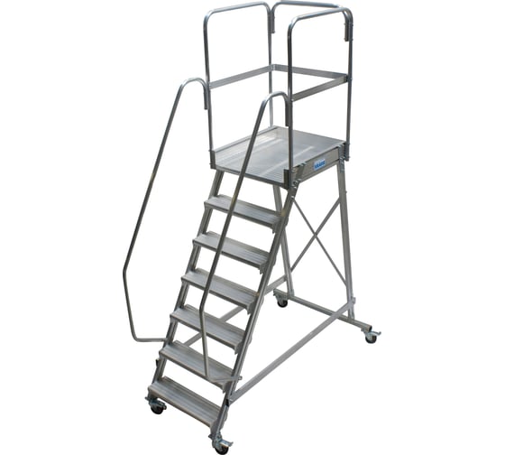 Изображение товара Лестница с площадкой Krause 7 ступеней 820051