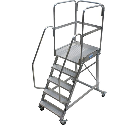 Изображение товара Лестница с площадкой Krause 5 ступеней 820037