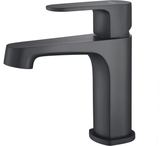 Изображение товара Смеситель для раковины Aquatek ОБЕРОН 98, без донного клапана, матовый черный AQ1210MB 00000135135