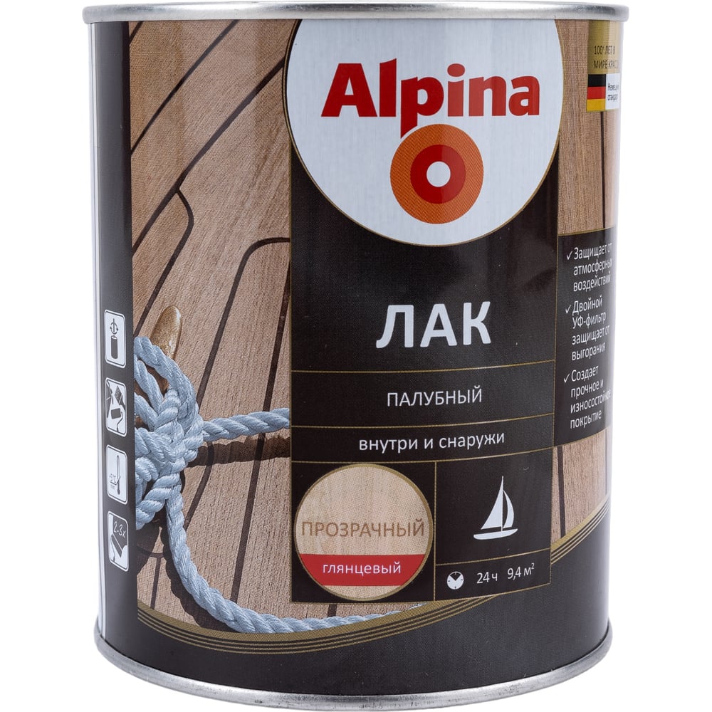 фото Алкидно-уретановый лак alpina