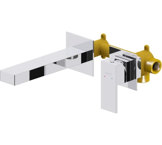 Изображение товара Смеситель для раковины Aquatek ЛИБРА настенный, внешняя и скрытая часть AQ1613CR 00000135304