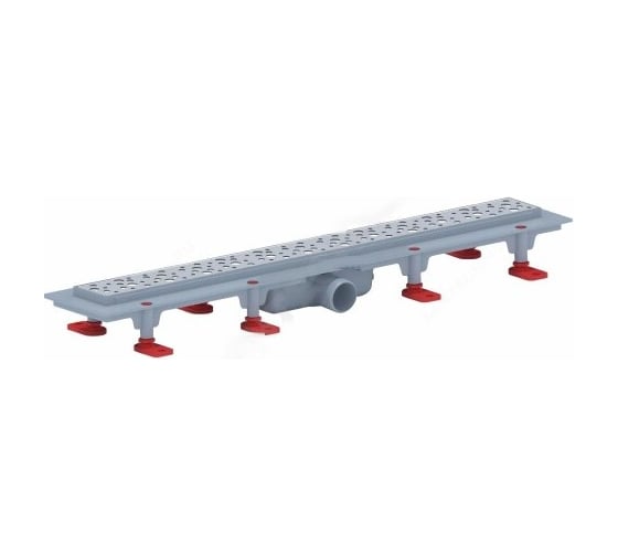 Изображение товара Душевой лоток АНИ Пласт сухой затвор, Дн 40, 450х62 нержавеющая решетка, матовая TLQ1345M 004-0418