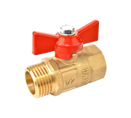 Изображение товара Шаровой кран ГАЛЛОП латунный ПРАКТИК 131 Ду 25, Ру 16, м/р бабочка 103263 107-5780