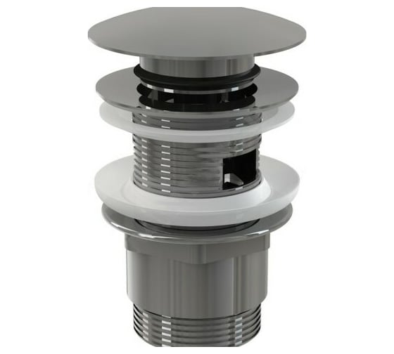 Изображение товара Донный клапан для умывальника Alcadrain латунь 1 1/4 с переливом слив клик-клак A390 00022228