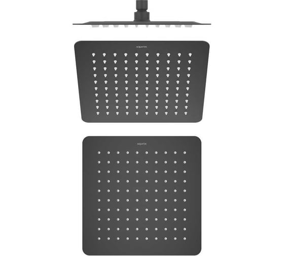 Изображение товара Квадратный верхний душ AQUATEK 250х250х2 мм, матовый черный AQ2072MB 00000135349