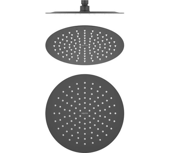 Изображение товара Круглый верхний душ AQUATEK 250х2 мм, матовый черный AQ2073MB 00000135351