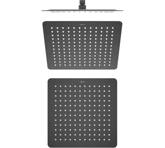 Изображение товара Квадратный верхний душ AQUATEK 300х300х2 мм, матовый черный AQ2074MB 00000135353
