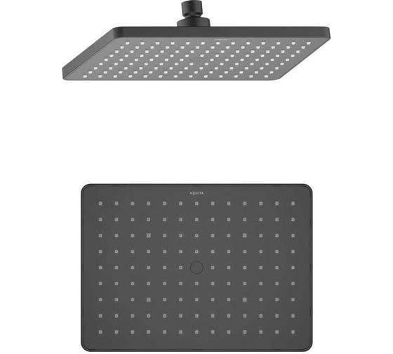 Изображение товара Прямоугольный верхний душ AQUATEK 260х188х68 мм, матовый черный AQ2087MB 00000135375