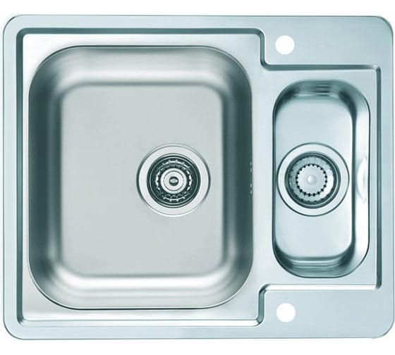 Изображение товара Мойка ALVEUS LINE MAXIM 50 SAT-90 610х500 мм, 1+1/2 в комплекте с сифоном 1130555 1089612