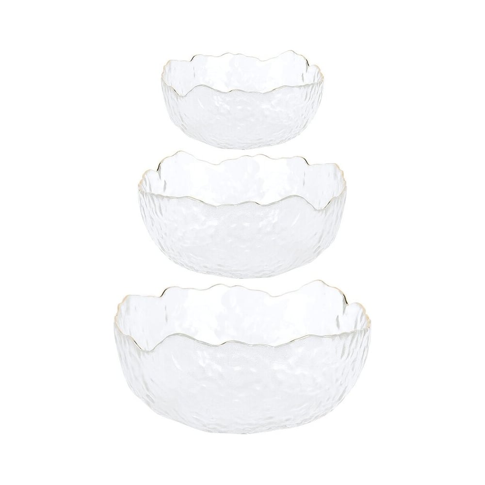 Изображение товара Набор салатников Nouvelle Frost 3 шт. боросиликатное стекло диаметр 190 мм