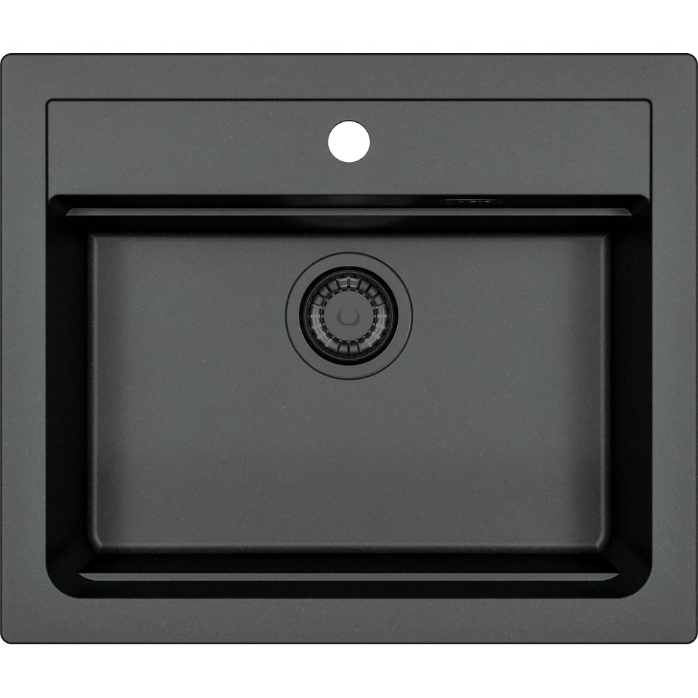 Изображение товара Кухонная мойка ALVEUS GRANITAL ATROX 30 CARBON с сифоном BLACK EDITION 1x 590x500 мм