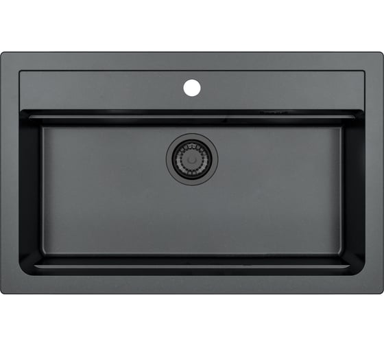 Изображение товара Мойка для кухни ALVEUS GRANITAL ATROX 40 CARBON - G91 1X 790x500 мм, в комплекте с сифоном BLACK EDITION 1148163
