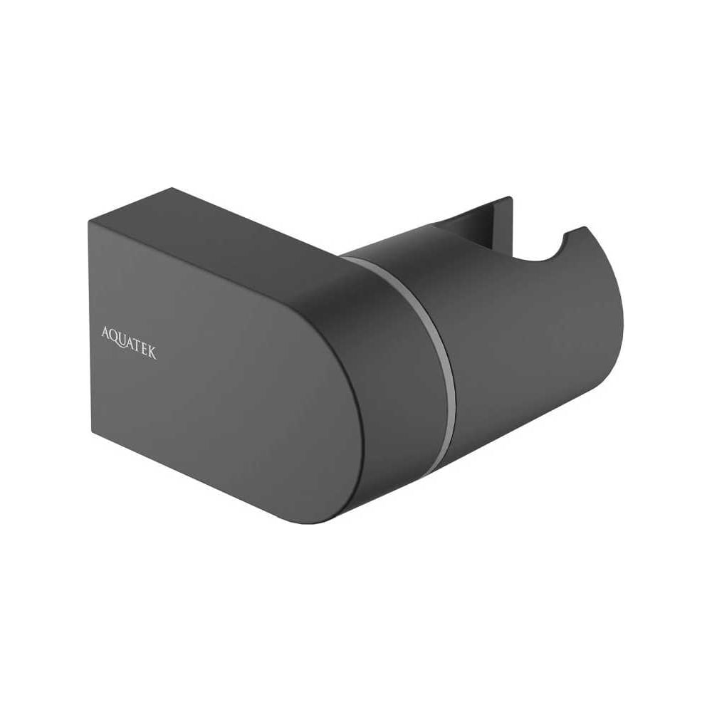Изображение товара Держатель ручного душа AQUATEK AQ2406MB матовый черный для ванной комнаты