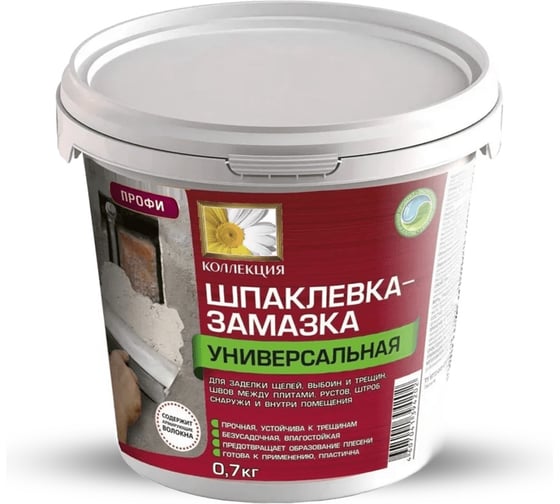 Изображение товара Шпаклевка-замазка универсальная для выбоин и трещин КОЛЛЕКЦИЯ 0.7кг 01106
