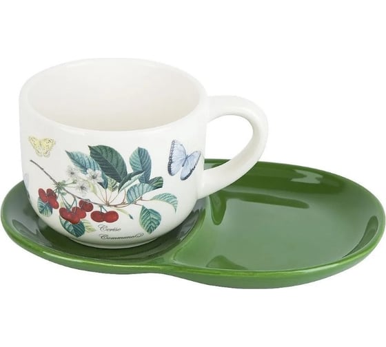 Изображение товара Набор для завтрака Dolomite чашка и блюдце Fruit Garden 23x15x10,5 см, 500 мл подарочная упаковка L2521161