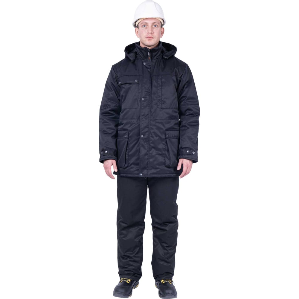 Утепленная куртка гк спецобъединение защита черная кур 412/104/182 - фото 1