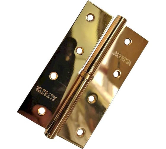 Изображение товара Петля накладная Левша ALTEZTA 1007П 120х75х2,5 с подшипником, золото, правая У1-7630.Зп