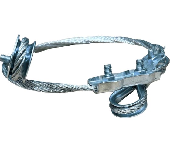 Изображение товара Набор стальной НАЮ зажим троса Duplex, коуш, трос стальной М6 - 2 м. ДП