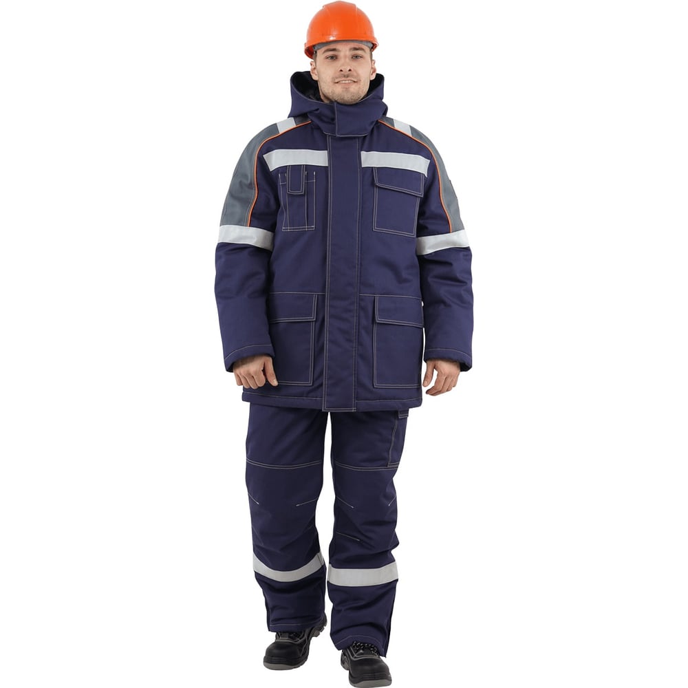 Изображение товара Утеплённый костюм ГК Спецобъединение МЕГАСТАТОЙЛ темно-синий/серый/оранжевый