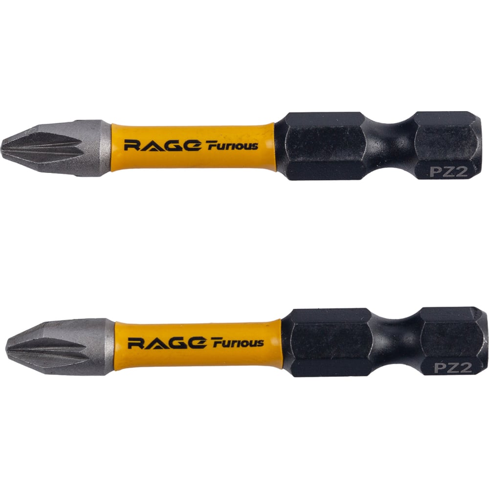 Изображение товара Биты ударные IMPACT S2 PZ2 50 мм, комплект из 2 штук RAGE Furious