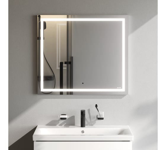 Изображение товара Настенное зеркало AM.PM Gem с LED-подсветкой по периметру, 80 см M91AMOX0801WG