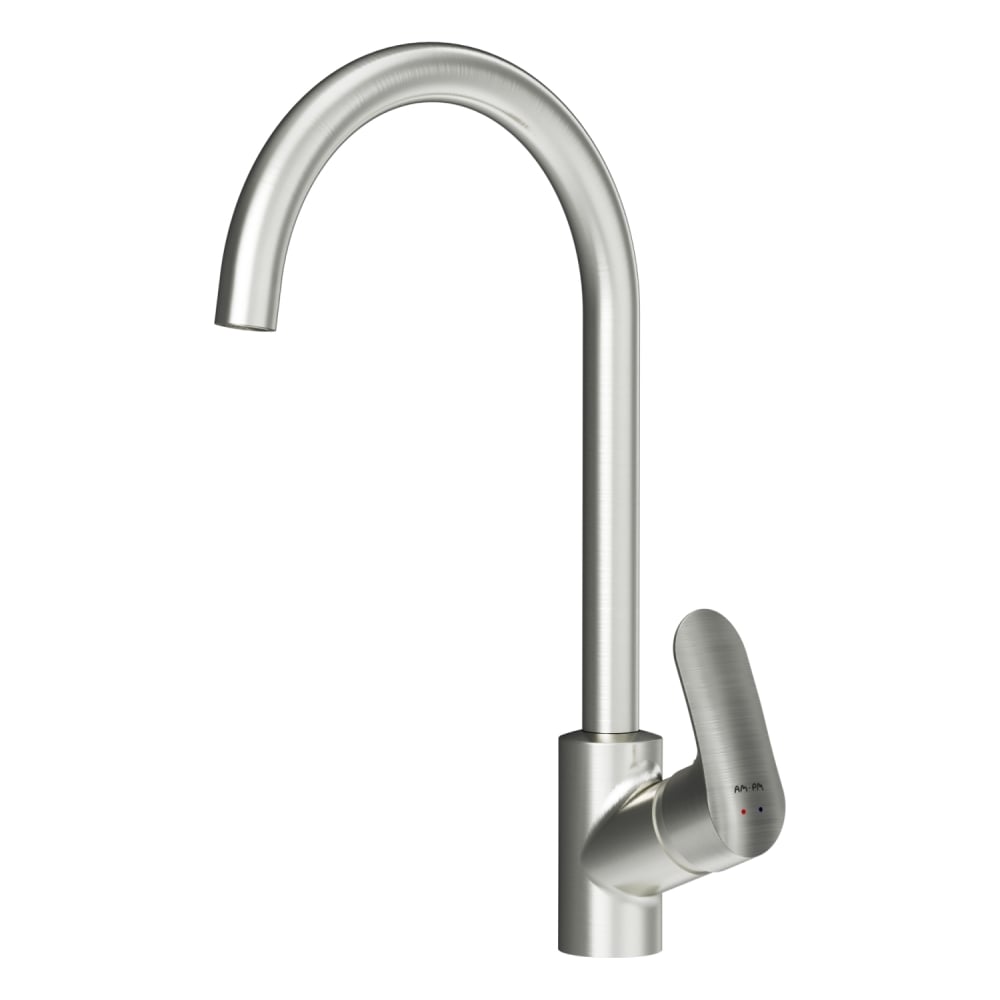 Изображение товара Смеситель для кухни AM.PM Like сатин F8007111 однорычажный с поворотным изливом